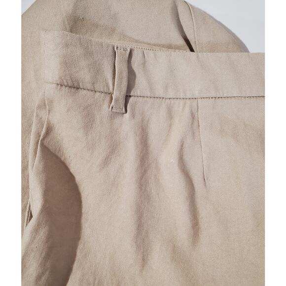 J. Jill Linen Stretch Straight Leg Crop Pants Womens Size 14 Ivory Cream Sand - Picture 7 of 11